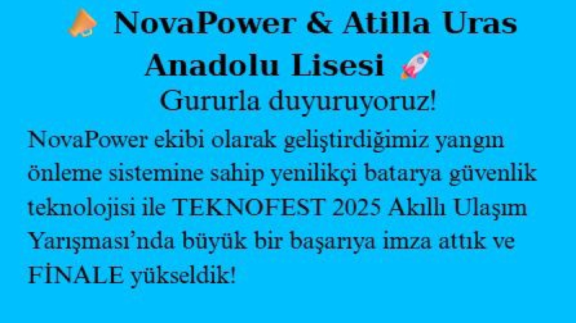 TEKNOFEST'te finaldeyiz! 
